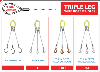 3 Leg Wire Rope Bridles